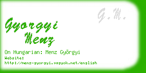 gyorgyi menz business card