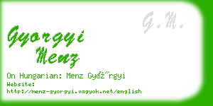 gyorgyi menz business card